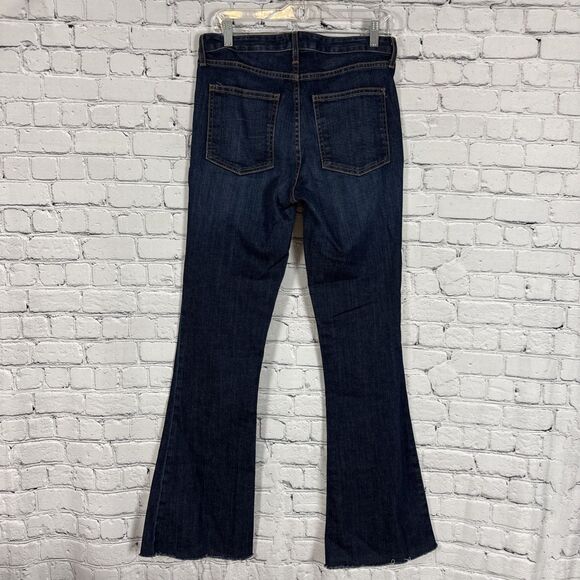 Ramy Brook Jeans High Rise Flare Sailor Buttons Dark Rinse Womens 29 Raw Hem - Picture 7 of 11